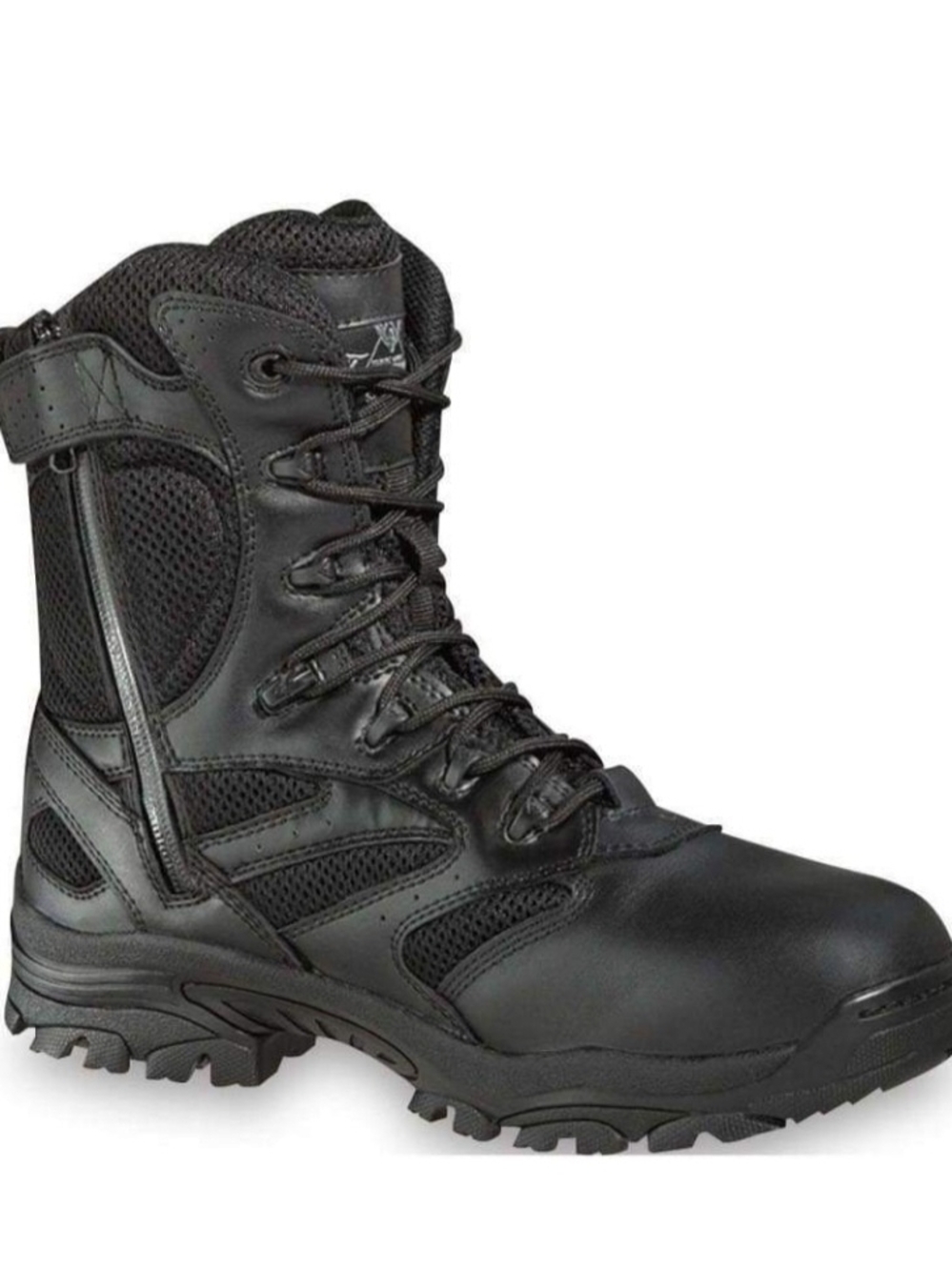 Thorogood Deuce 8" Waterproof Side Zip - Men's Work Boots Black Size 12W